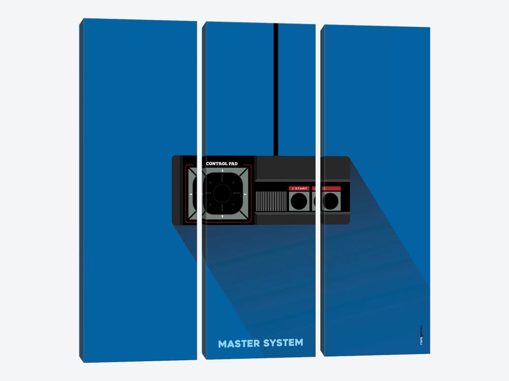 Joystick Master System by Rafael Gomes 3-piece Canvas Wall Art