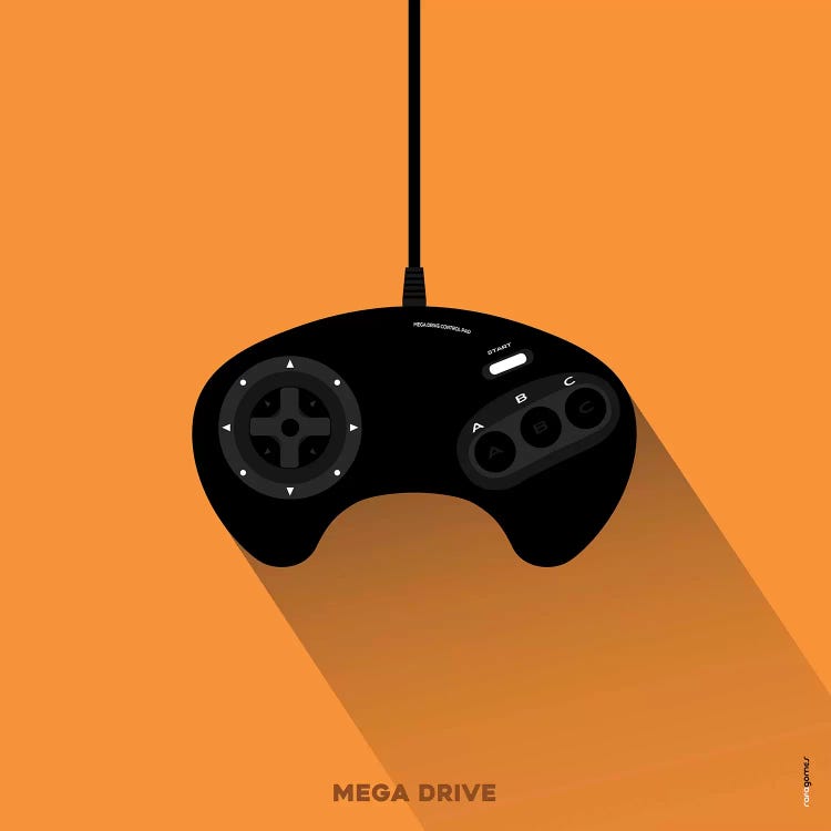 Joystick Mega Drive by Rafael Gomes wall art