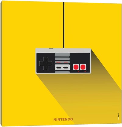 Joystick Nintendo Canvas Art Print - Video Game Art