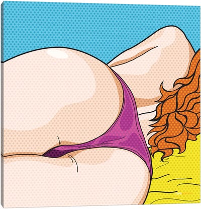 Erotika I Canvas Art Print - Women's Swimsuit & Bikini Art