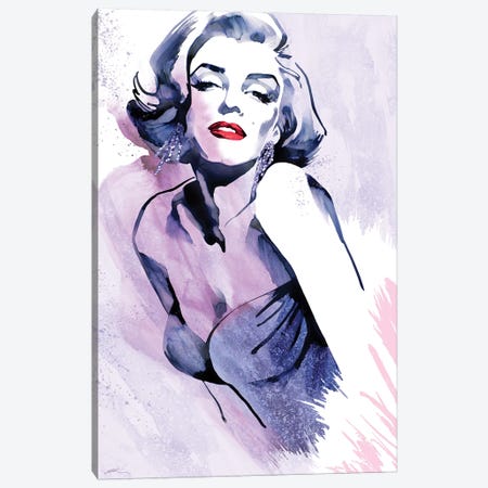 Marilyn's Pose Canvas Print #RAH1} by Ellie Rahim Canvas Artwork