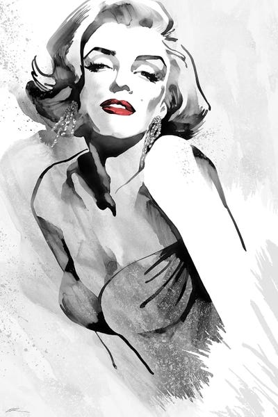 Home Theater: Marilyn's Pose Red Lips by Ellie Rahim