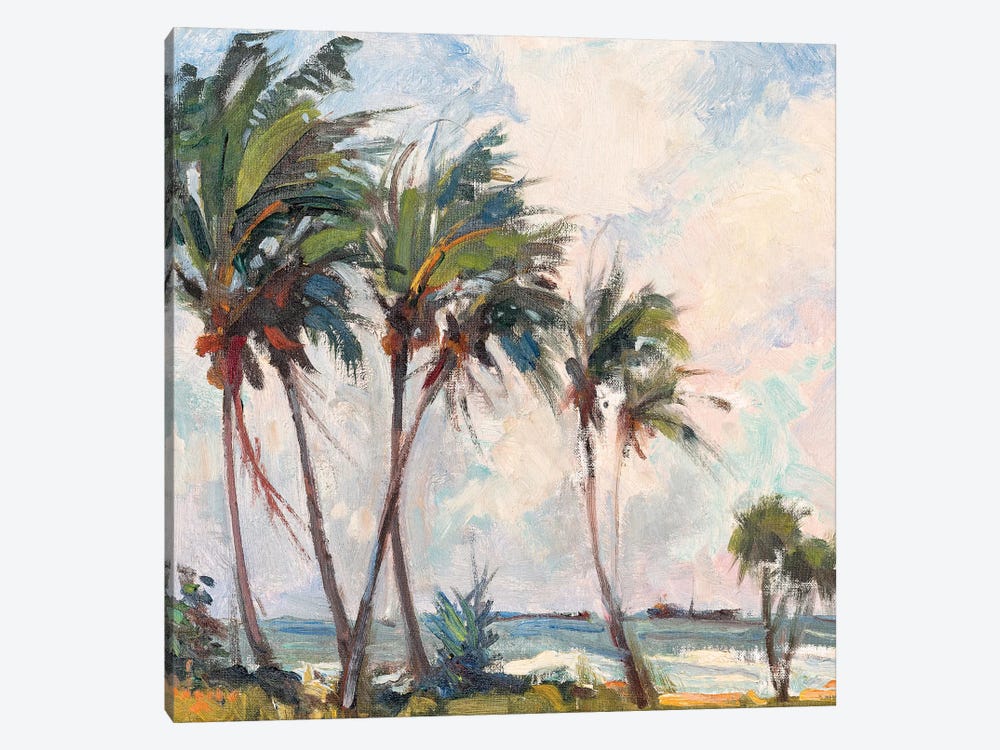 Six Palms 1-piece Canvas Print