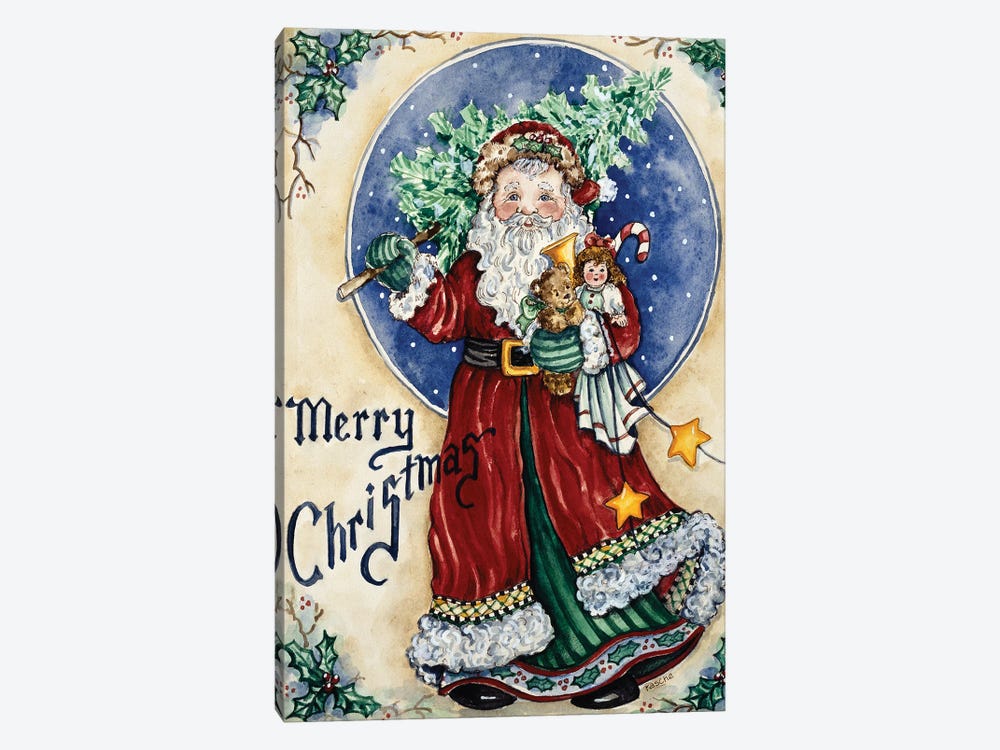 Merry Christmas / St. Nick by Shelly Rasche 1-piece Canvas Art
