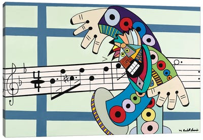 The Conductor Canvas Art Print - Musical Notes Art