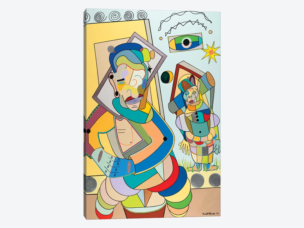 Two Figures by Ruchell Alexander 1-piece Canvas Print