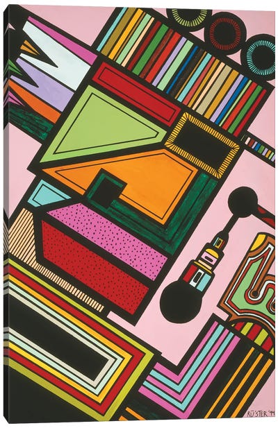 Johnny P Canvas Art Print - Cubist Visage
