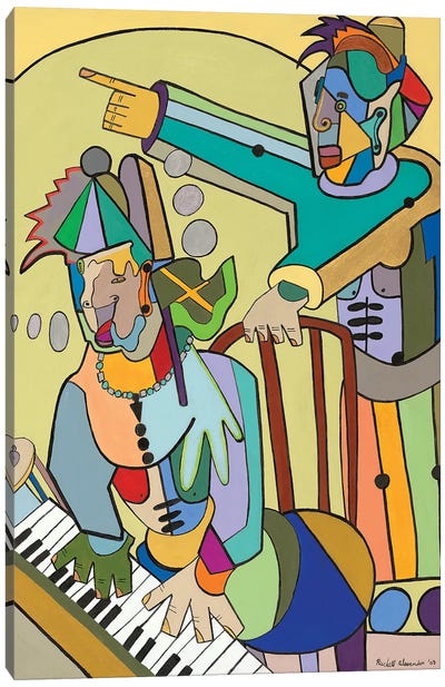 Ragtime Scene Canvas Art Print - Jazz Art