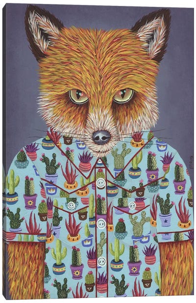 Martin's Succulent Shirt Canvas Art Print - Fox Art