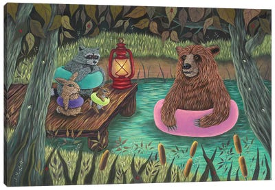May We Join You Canvas Art Print - Brown Bear Art