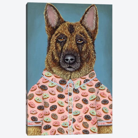 Sarge's Donut Shirt Canvas Print #RAY15} by Marisa Ray Art Print