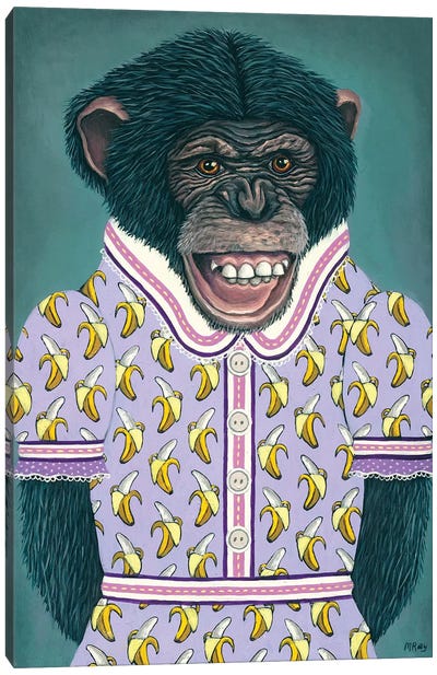 Charity's Banana Dress Canvas Art Print - Monkey Art