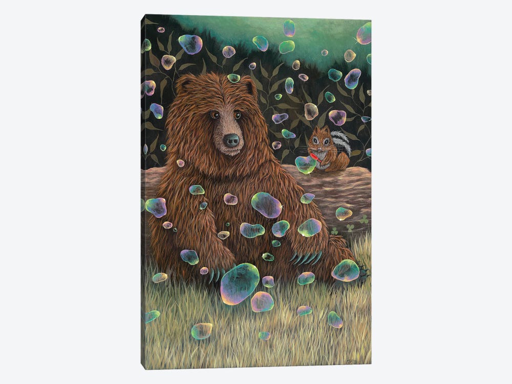 Baby Bear Makes a Friend by Marisa Ray 1-piece Canvas Artwork