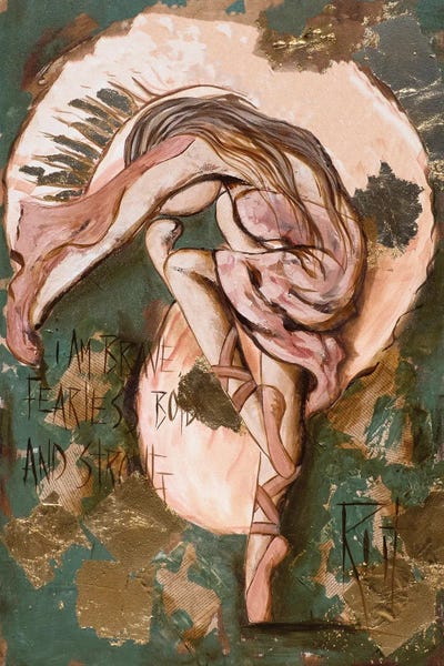 I Am Brave by Rut Art Creations framed wall art