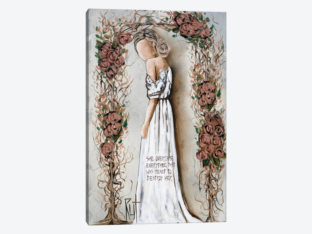 She Overcame Everything by Rut Art Creations 1-piece Canvas Art Print