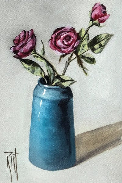 Fine Art Print: Blue Vase by Rut Art Creations