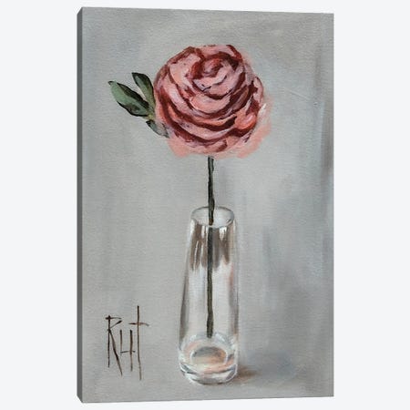 Pink Rose Canvas Print #RAZ107} by Rut Art Creations Canvas Art