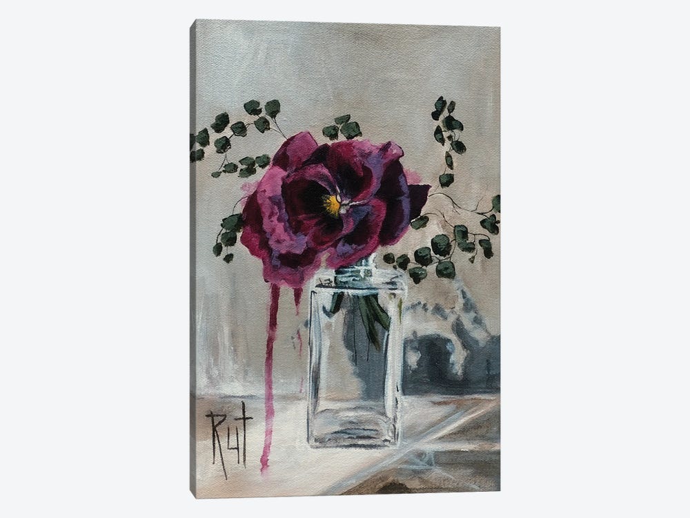 Purple Flower In Vase by Rut Art Creations 1-piece Art Print