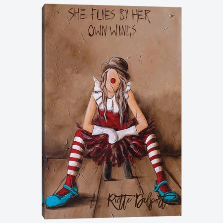 She Flies Canvas Print #RAZ124} by Rut Art Creations Canvas Wall Art
