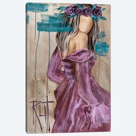 Girl With Flower Crown Canvas Print #RAZ12} by Rut Art Creations Canvas Art Print