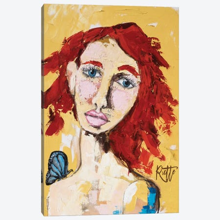 Red Hair Canvas Print #RAZ135} by Rut Art Creations Canvas Print