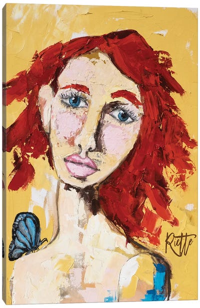 Red Hair Canvas Art Print - Rut Art Creations