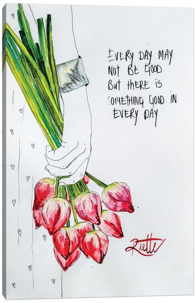 Every Day Canvas Art Print - Tulip Art