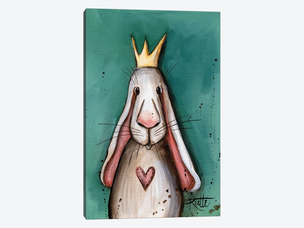 Crowned Bunny by Rut Art Creations 1-piece Canvas Art Print