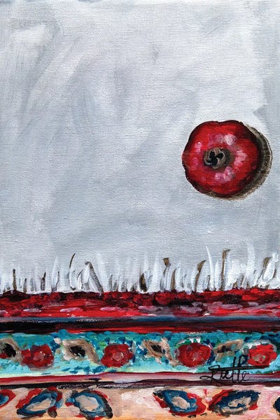 Grey Pomegranate by Rut Art Creations art print