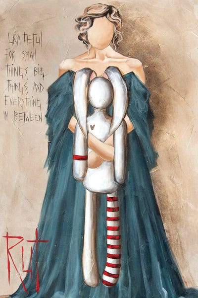 Teddy Bear: Grateful For Small by Rut Art Creations