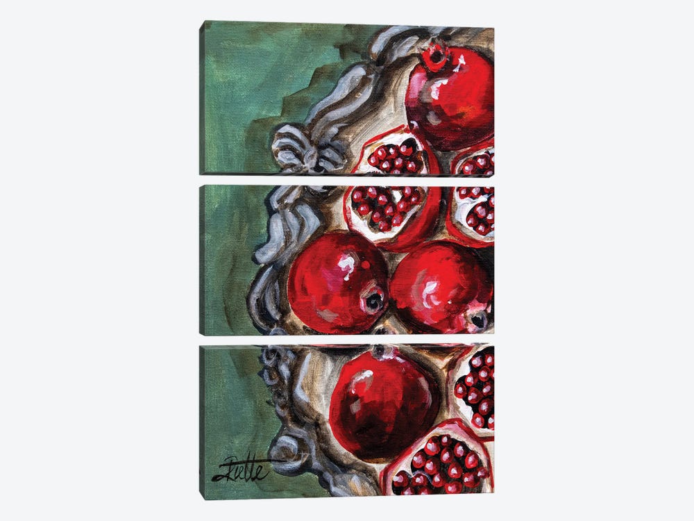 Pomegranate Frame by Rut Art Creations 3-piece Canvas Art