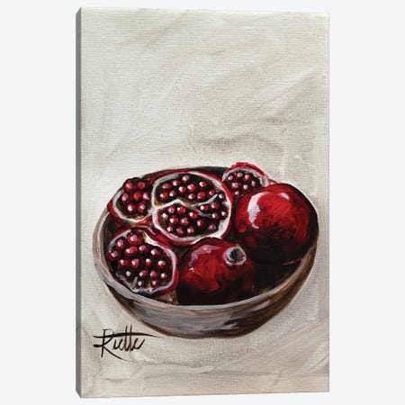 Pomegranates In Bowl Canvas Print #RAZ152} by Rut Art Creations Canvas Art