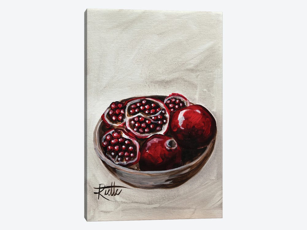 Pomegranates In Bowl by Rut Art Creations 1-piece Canvas Wall Art