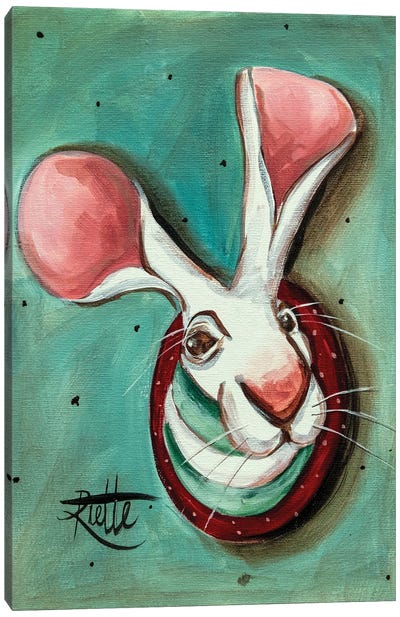 Rabbit In Hole Canvas Art Print - Rut Art Creations