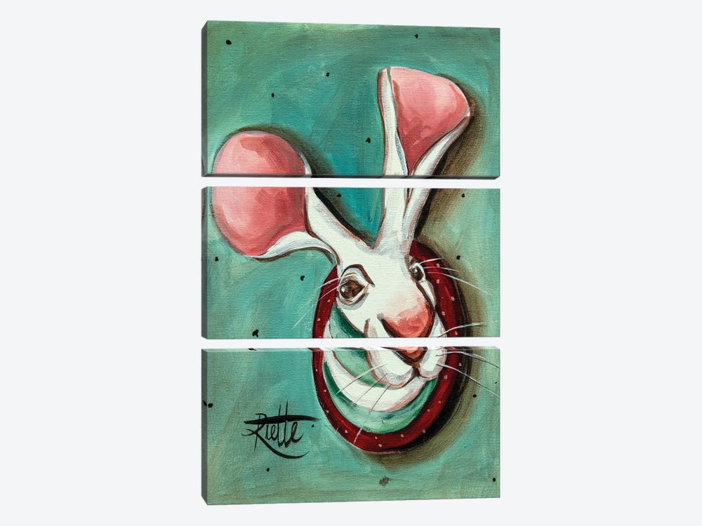 Rabbit In Hole by Rut Art Creations 3-piece Canvas Print