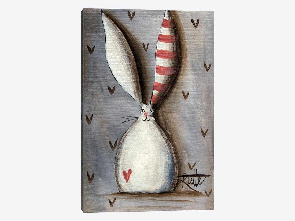 Stripe Ear Bunny by Rut Art Creations 1-piece Canvas Artwork