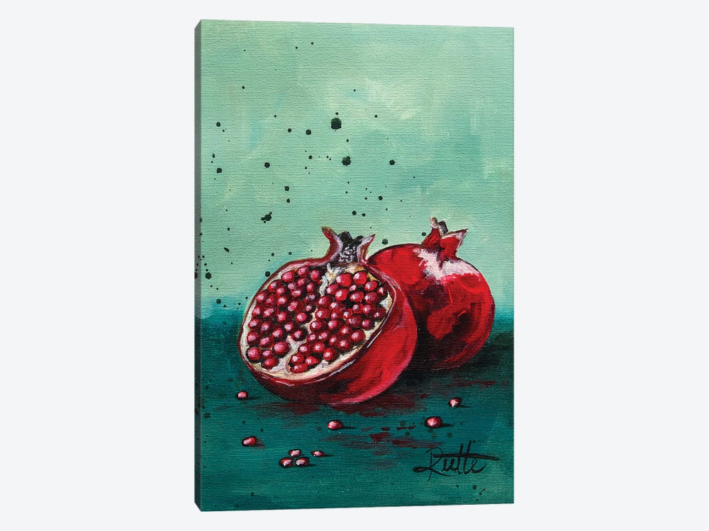 Turquoise Pomegranate by Rut Art Creations 1-piece Art Print