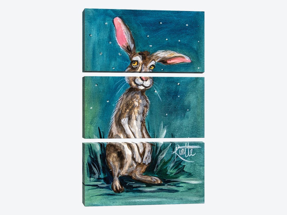 Wild Rabbit by Rut Art Creations 3-piece Canvas Wall Art