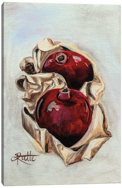 Wrapped Pomegranates Canvas Art Print - Rut Art Creations