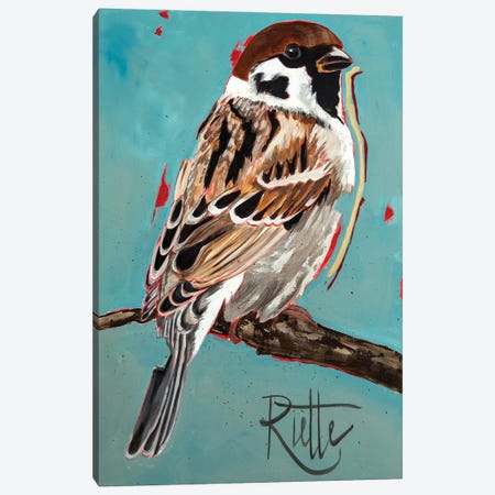 Sparrow Canvas Print #RAZ163} by Rut Art Creations Art Print