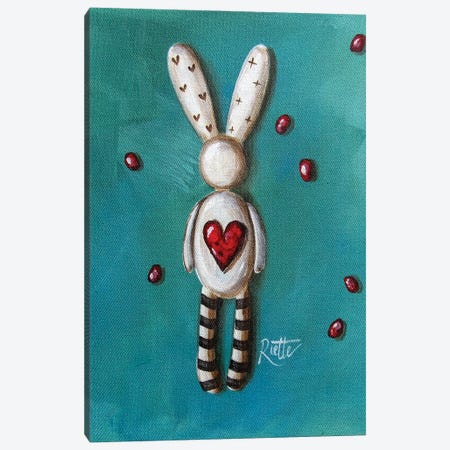Love Bunny Canvas Print #RAZ166} by Rut Art Creations Canvas Artwork
