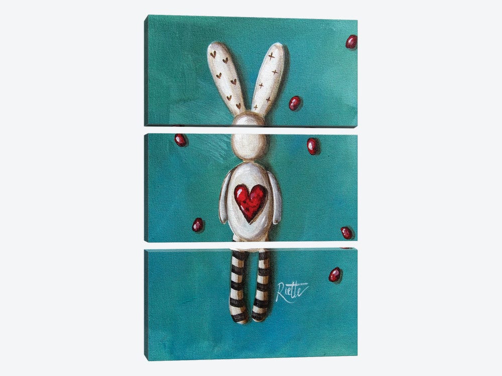 Love Bunny by Rut Art Creations 3-piece Canvas Art Print