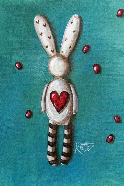 Canvas Print: Love Bunny by Rut Art Creations
