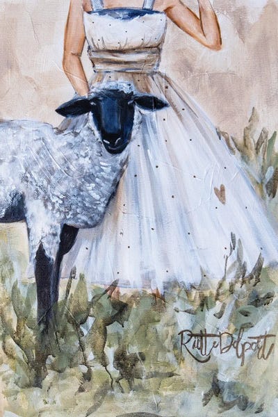 Canvas Print: Love Is Like A Lamb by Rut Art Creations