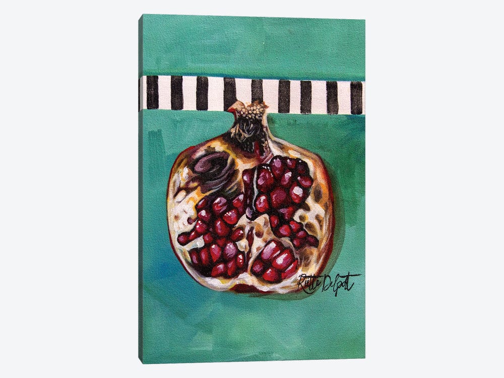 Teal Pomegranate by Rut Art Creations 1-piece Canvas Wall Art