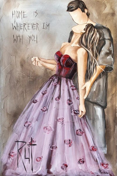 Romantic Bedroom (Love): Home Is Wherever by Rut Art Creations