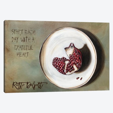 Start Each Day Canvas Print #RAZ171} by Rut Art Creations Canvas Artwork