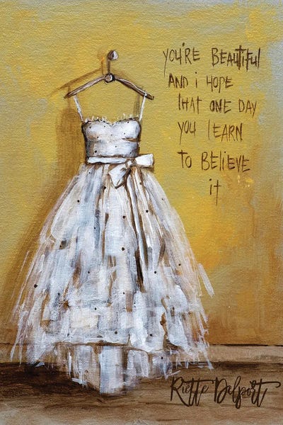 Canvas Print: You're Beautiful by Rut Art Creations