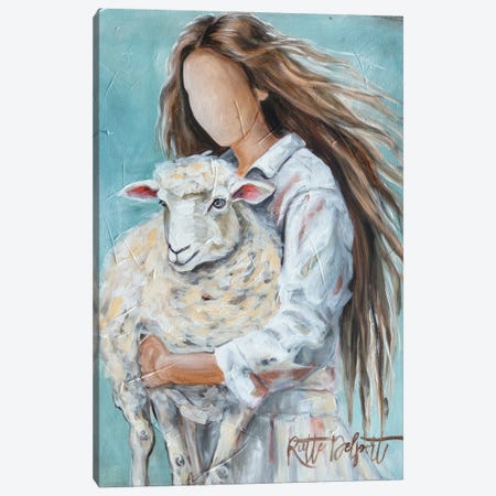 Little Lamb Canvas Print #RAZ216} by Rut Art Creations Canvas Art