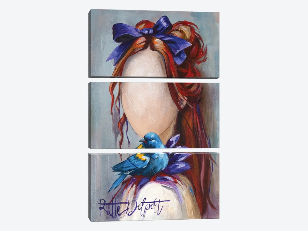 Blue Bird Nest by Rut Art Creations 3-piece Canvas Art Print